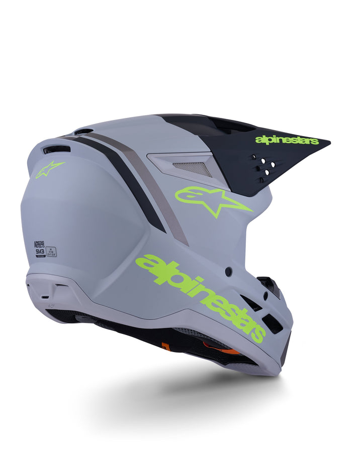 Alpinestars Helmet S-M3 Radium Gray/Black/Fluo Yellow