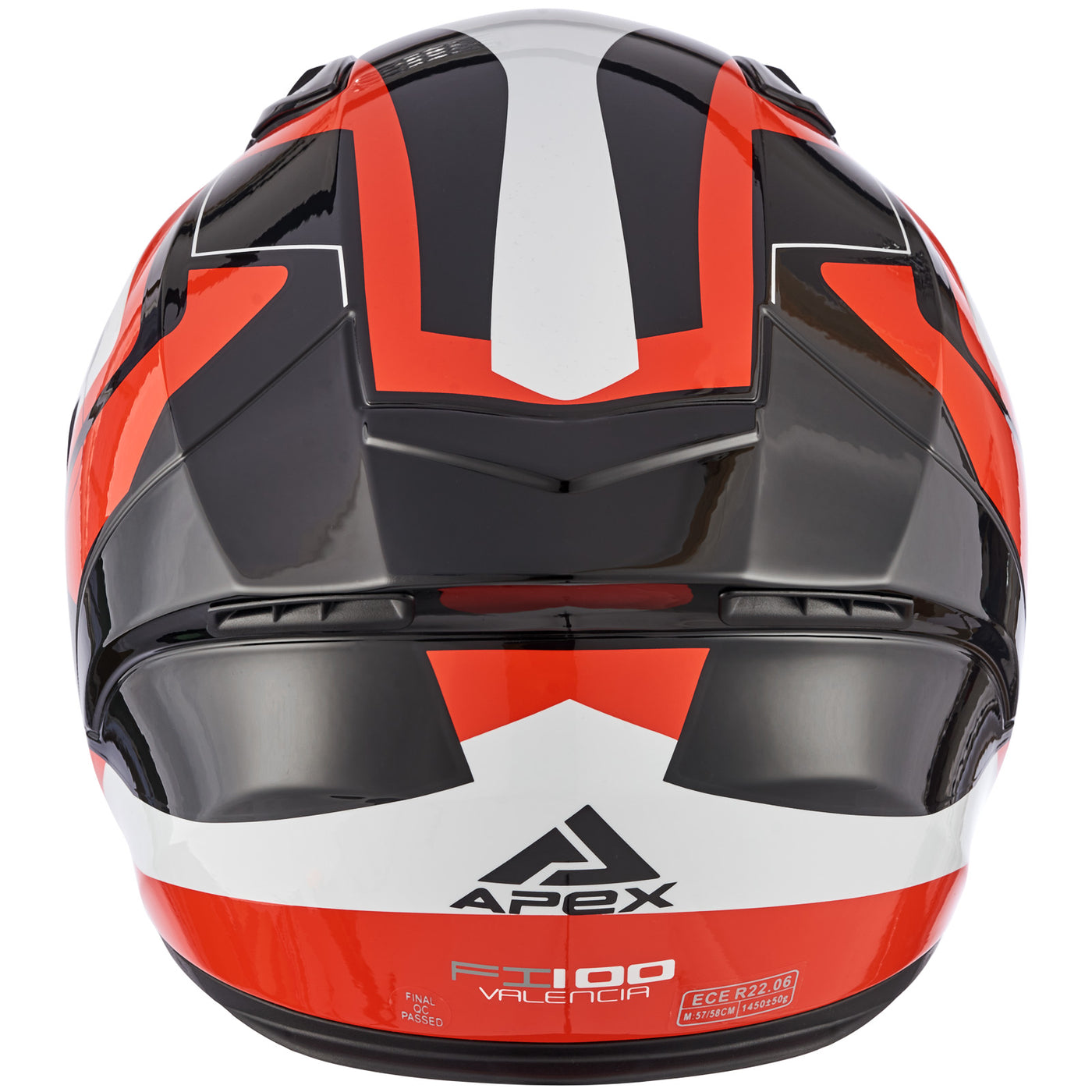 APEX Helmet FI100 Valencia red/white/black