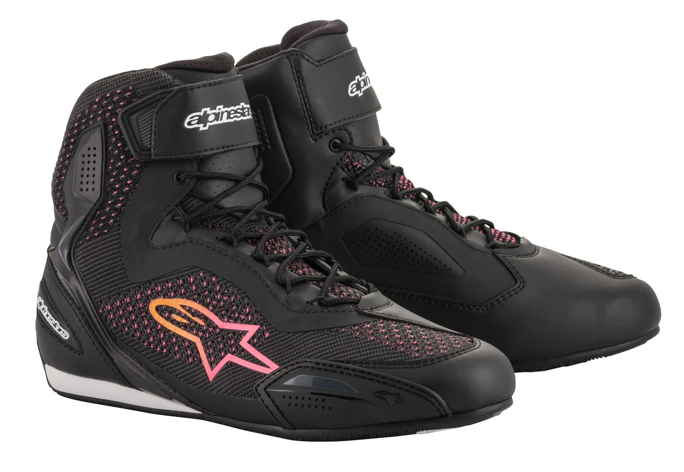 Alpinestars Shoe Lady Faster-3 Rideknit Black/Yellow/Pink