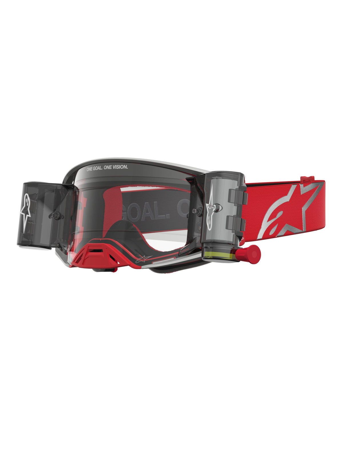 Alpinestars Goggle Supertech Firma Roll-Off Red Silver Clear
