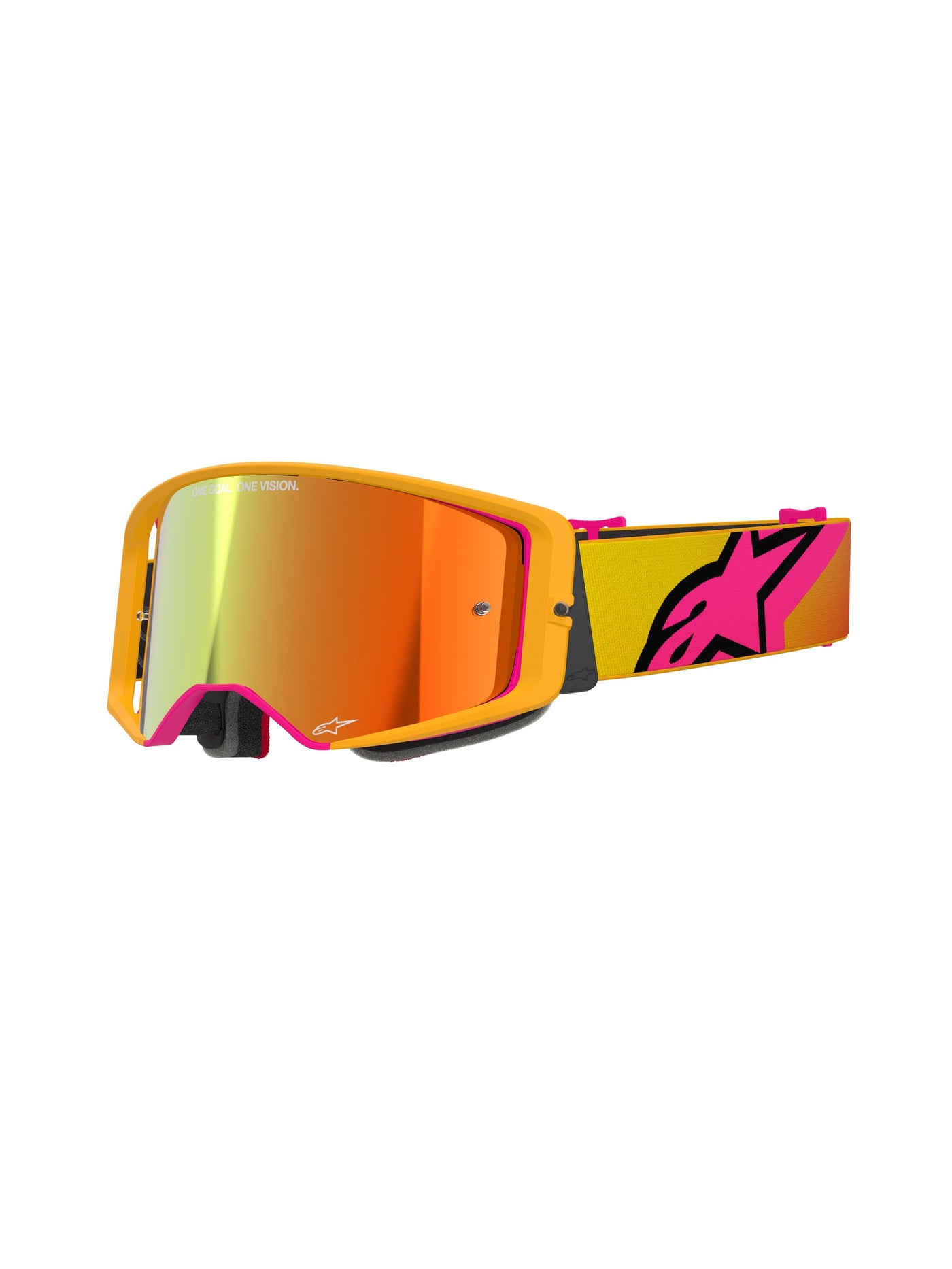 Alpinestars Goggle Supertech CORP YELLOW PINK Mirror Red/