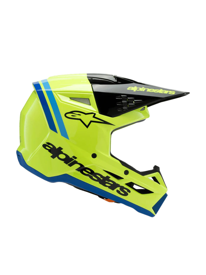 Alpinestars Helmet SM3 Youth Radium Yellow Fluo/Black/Blue