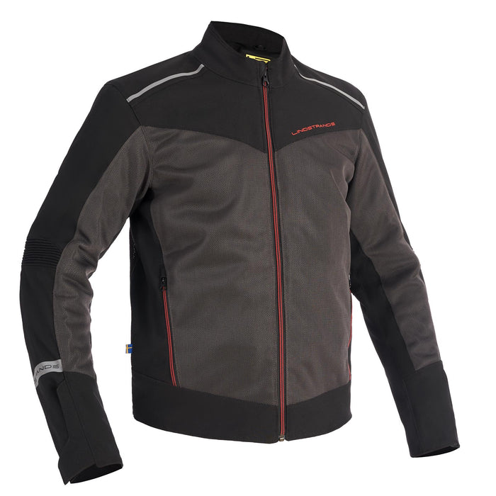 Lindstrands Textile Jacket Delsbo Black Grey