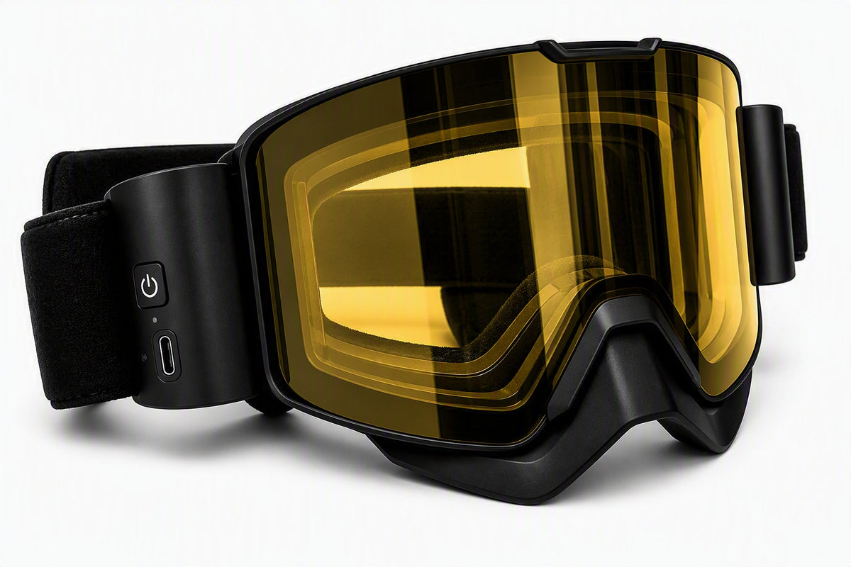 AMOQ Impulse goggles Magnetic Dual Lens HEATED yellow
