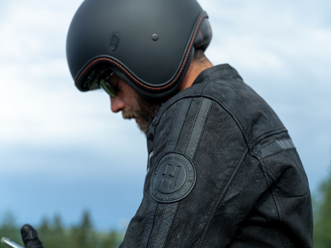 Halvarssons Leather Jacket Sandtorp Black