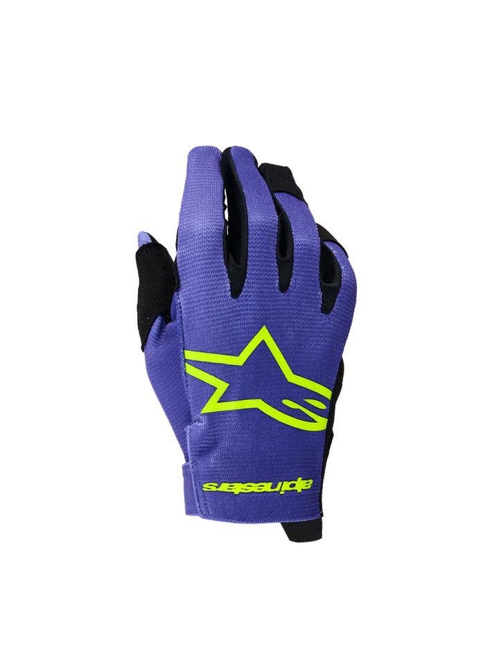 Alpinestars Gloves Youth Radar Purple/Fluo Yellow