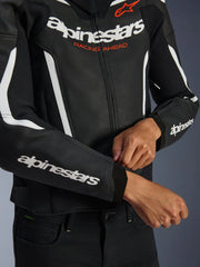 Alpinestars Leather Jacket GP Force v2 Black/White