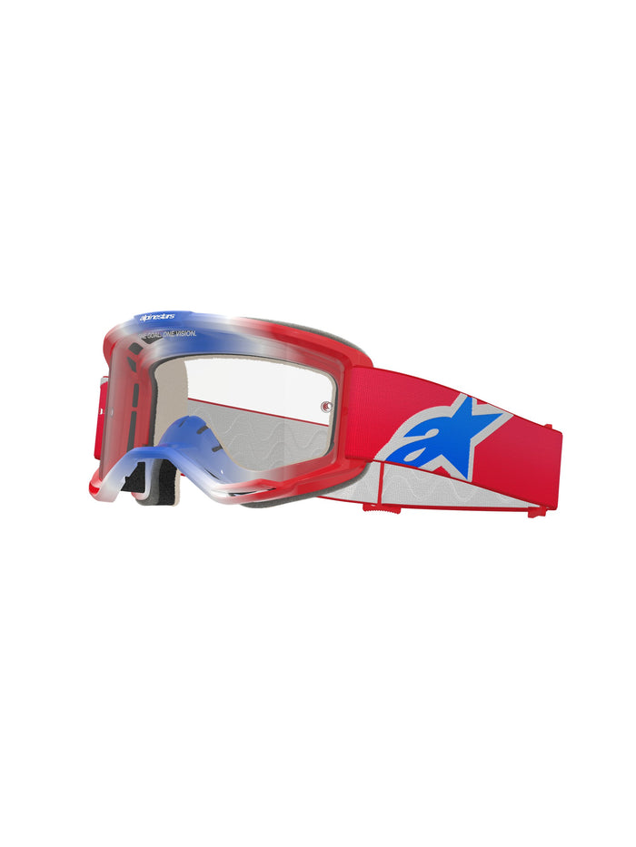 Alpinestars Goggle Vision 5 CORP Red/ WHITE BLUE Clear