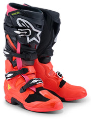 Alpinestars Boot Tech 7 Black/Red Fluo/Pink Fluo