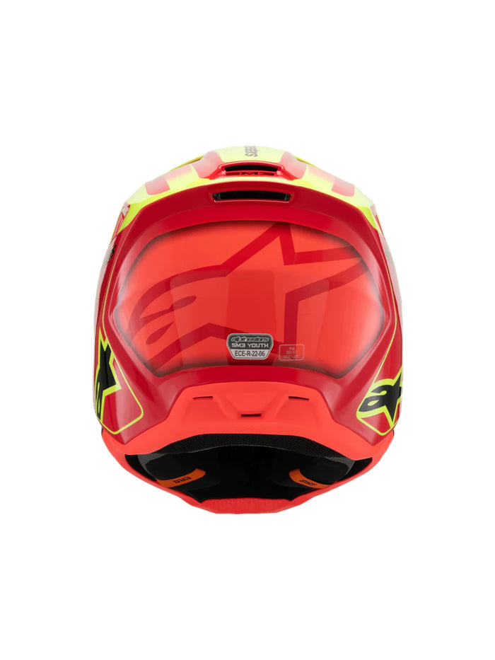 Alpinestars Helmet SM3 Youth Fray Red/Yellow Fluo/Black