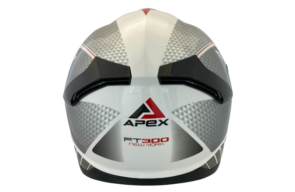 APEX Helmet FT300 New York white/grey/red