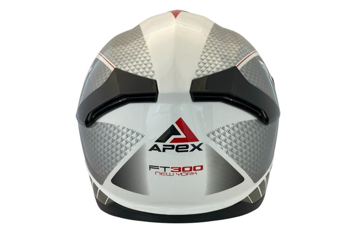 APEX Helmet FT300 New York white/grey/red