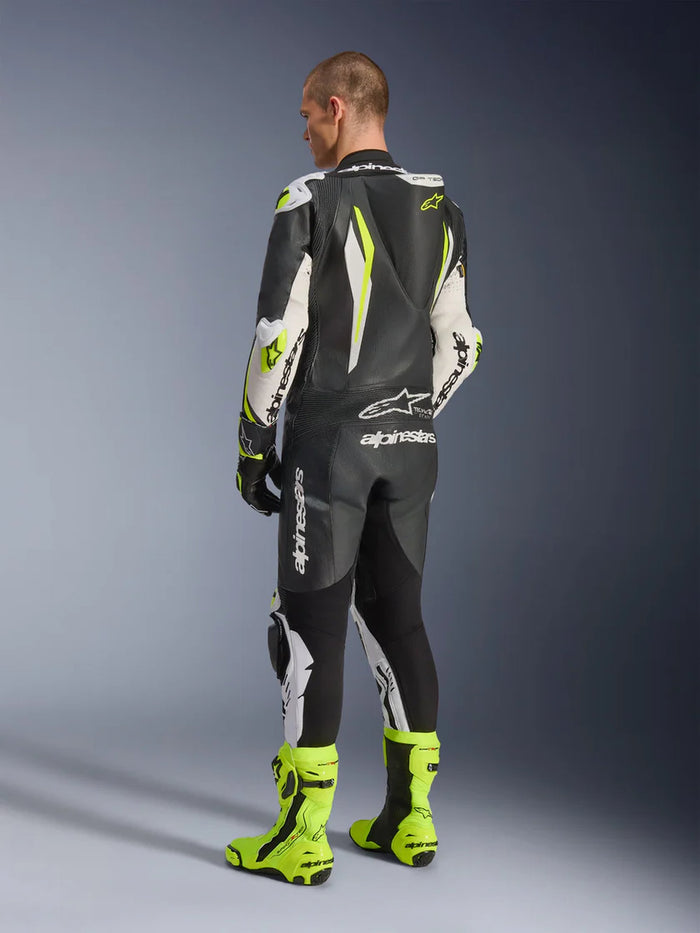 Alpinestars Leather suite 1-pcs GP Tech v5 Black/White/Fluo Yellow
