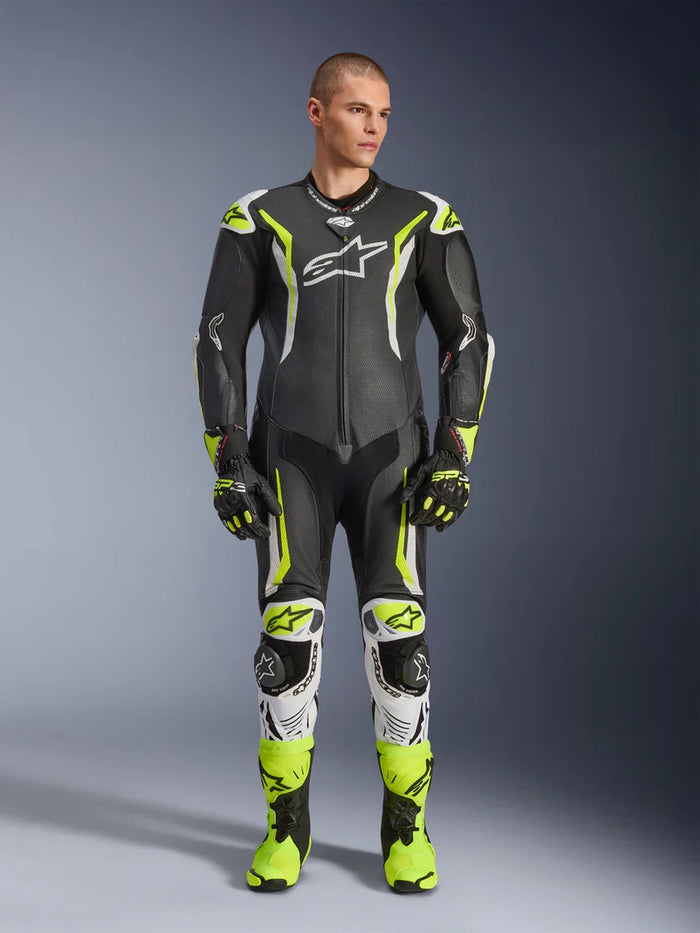 Alpinestars Leather suite 1-pcs GP Tech v5 Black/White/Fluo Yellow