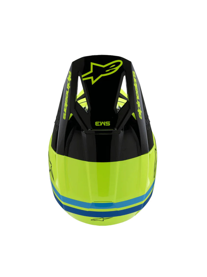 Alpinestars Helmet SM3 Youth Radium Yellow Fluo/Black/Blue
