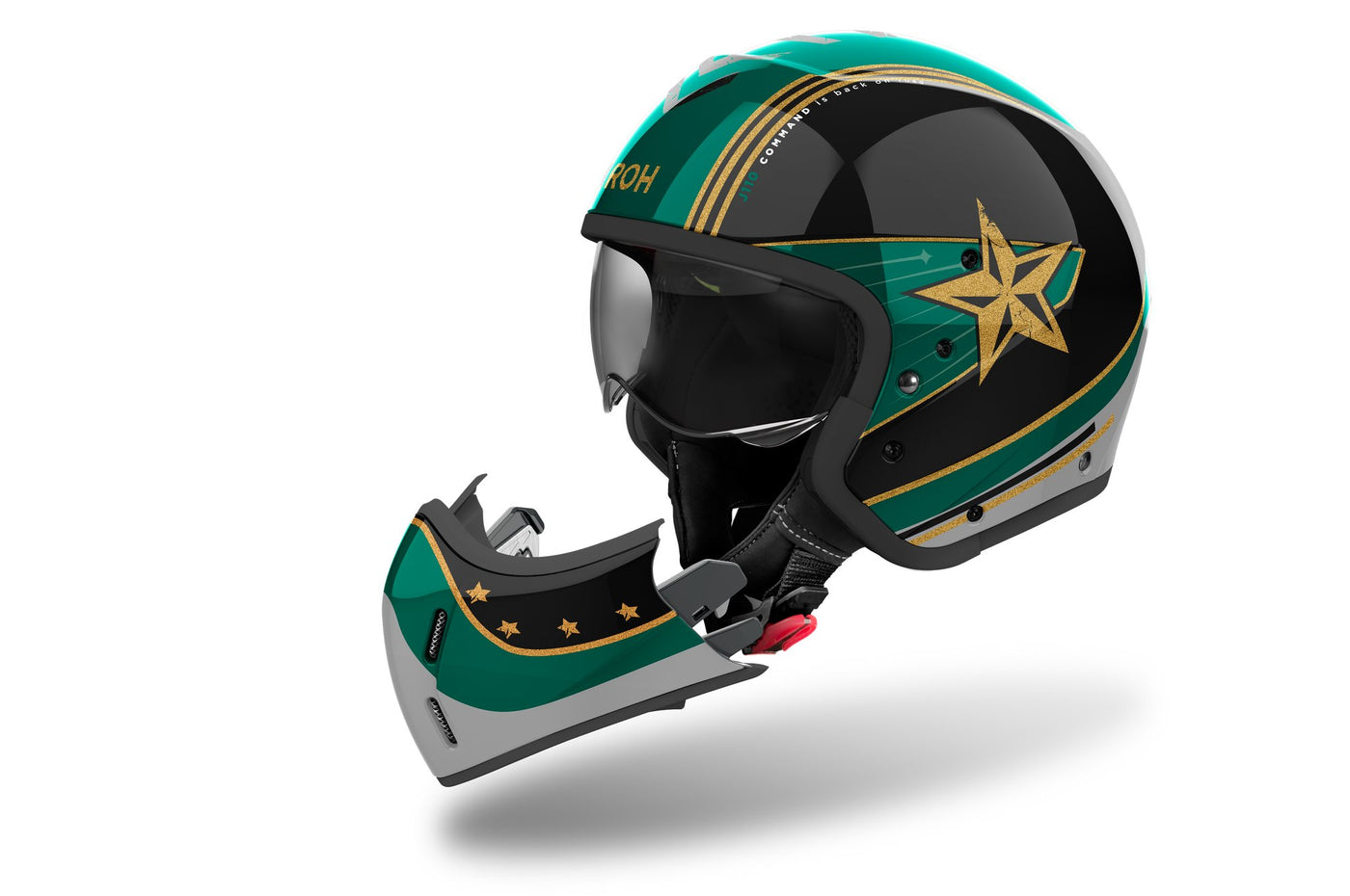 Airoh Helmet J 110 Command Mint Green Gloss