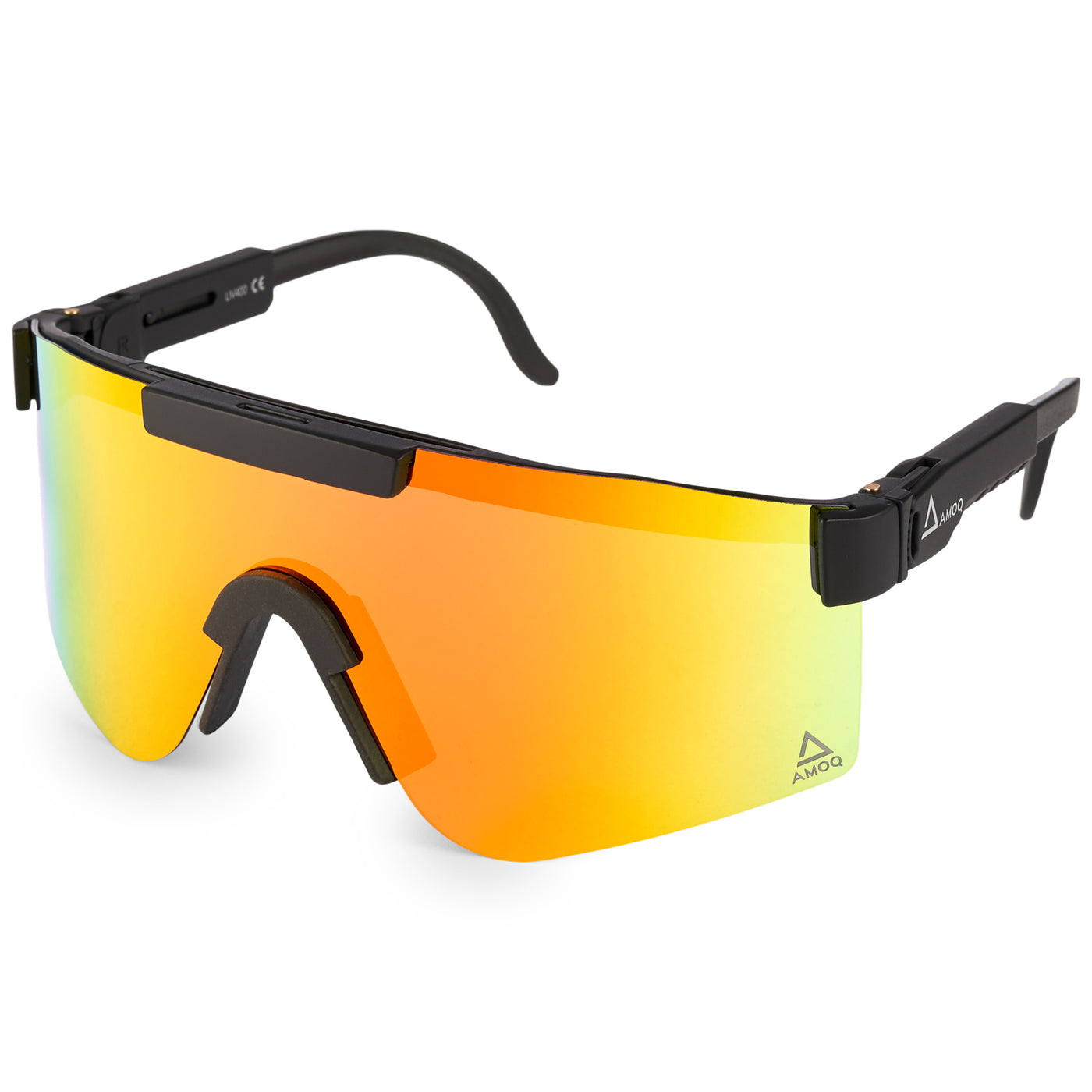 AMOQ Comet Sunglasses Black - Red Mirror