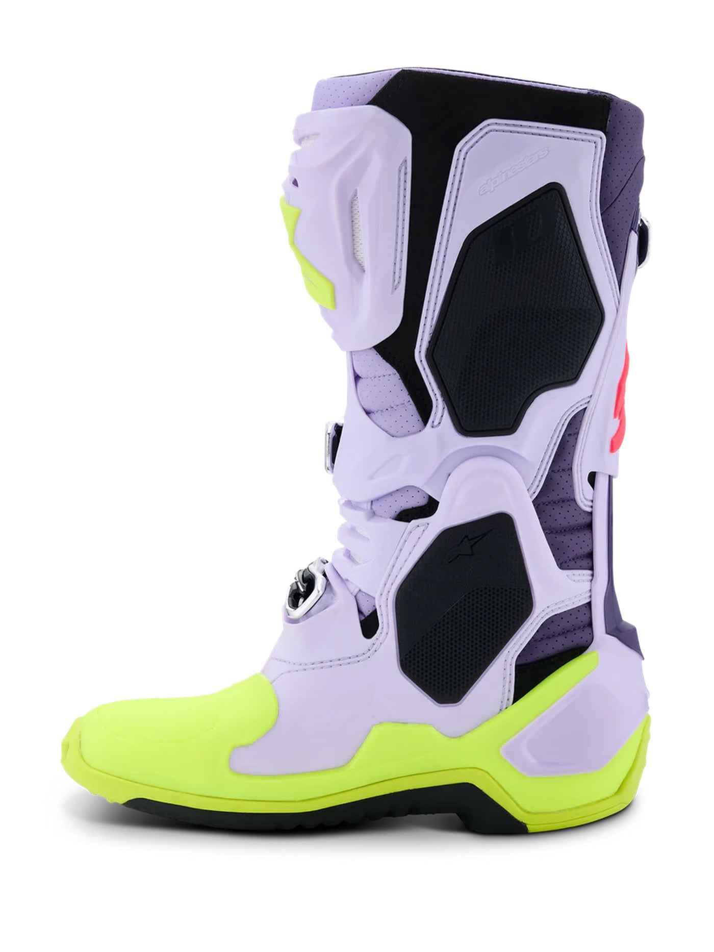 Alpinestars Boot Vented Tech 10 Purple/Fluo Yellow/Pink