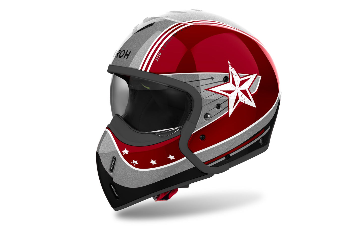Airoh Helmet J 110 Command Burgundy Gloss
