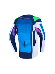 Alpinestars Jersey Junior Supertech Maven White/Blue/Green Fluo