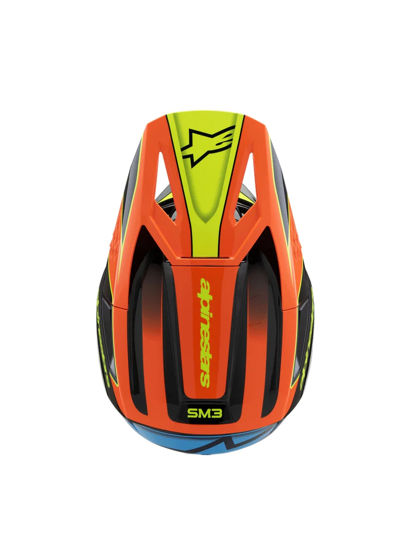 Alpinestars Helmet SM3 Youth Fray Black/Orange/YEllow Fluo