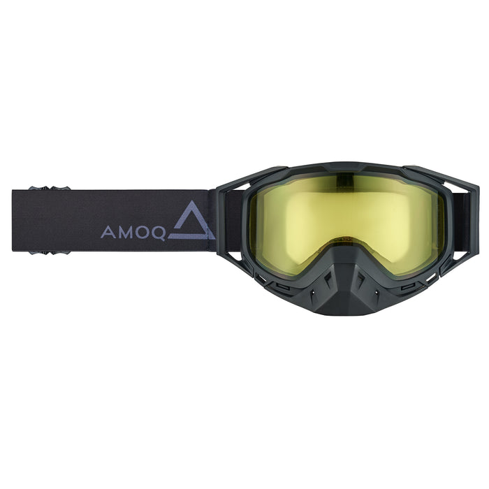 AMOQ Youth Snow Goggles Black-Grey yellow lens