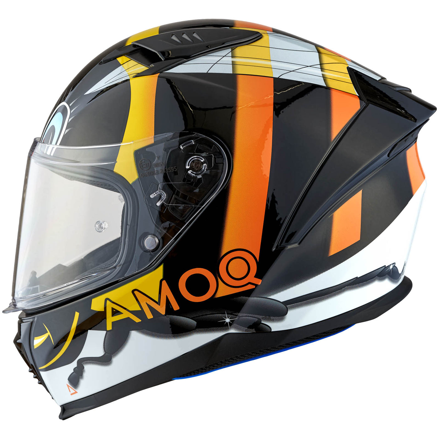 AMOQ Helmet FI100 Bee glossy black JNR