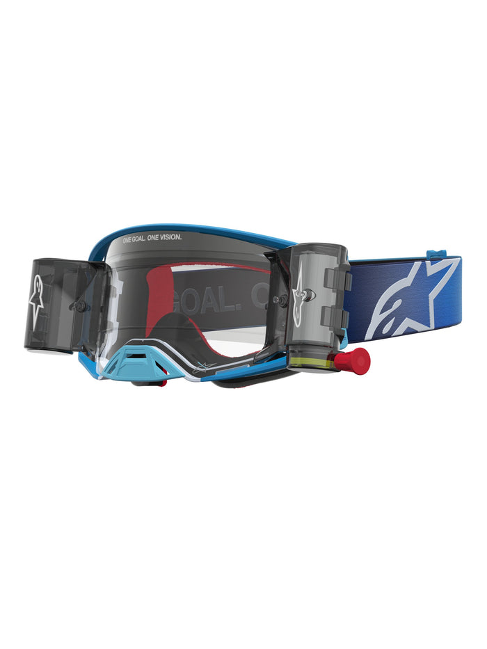Alpinestars Goggle Supertech Firma Roll-Off Blue Silver Clear