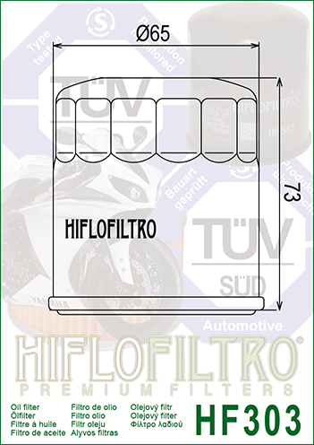 HiFlo oil filter HF303C chrome