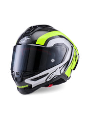 Alpinestars Helmet Supertech S-R10 Arius Black/Silver/Fluo Yellow