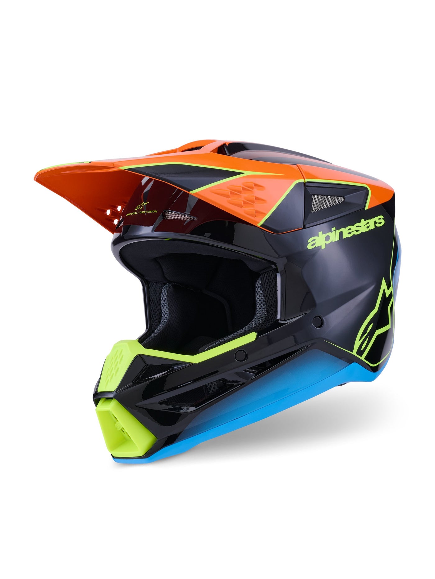 Alpinestars Helmet S-M3 Fray Black/Orange/Fluo Yellow