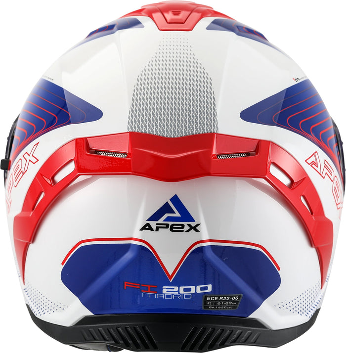APEX Helmet FI200 Madrid white/red/blue