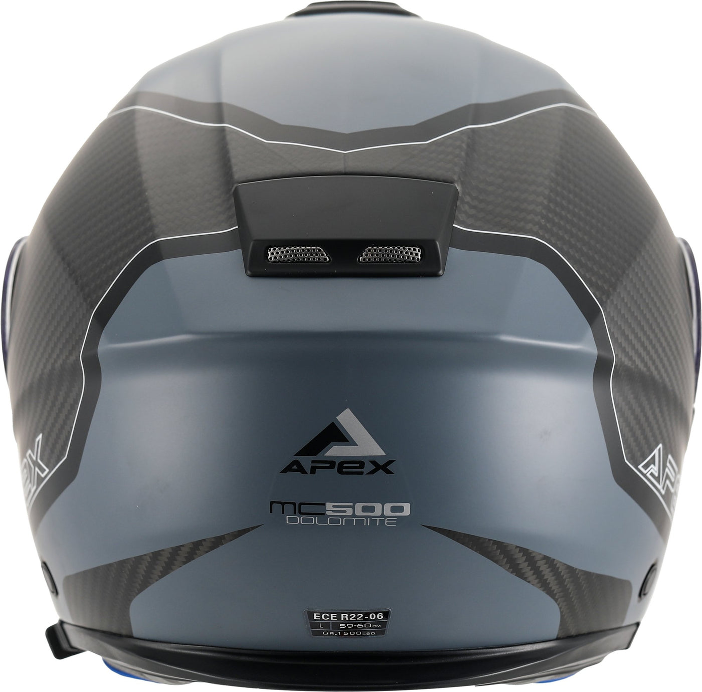 APEX Helmet MC500 Carbon Dolomites black/grey/silver glossy