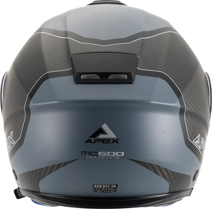 APEX Helmet MC500 Carbon Dolomites black/grey/silver glossy