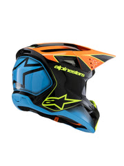 Alpinestars Helmet SM3 Youth Fray Black/Orange/YEllow Fluo