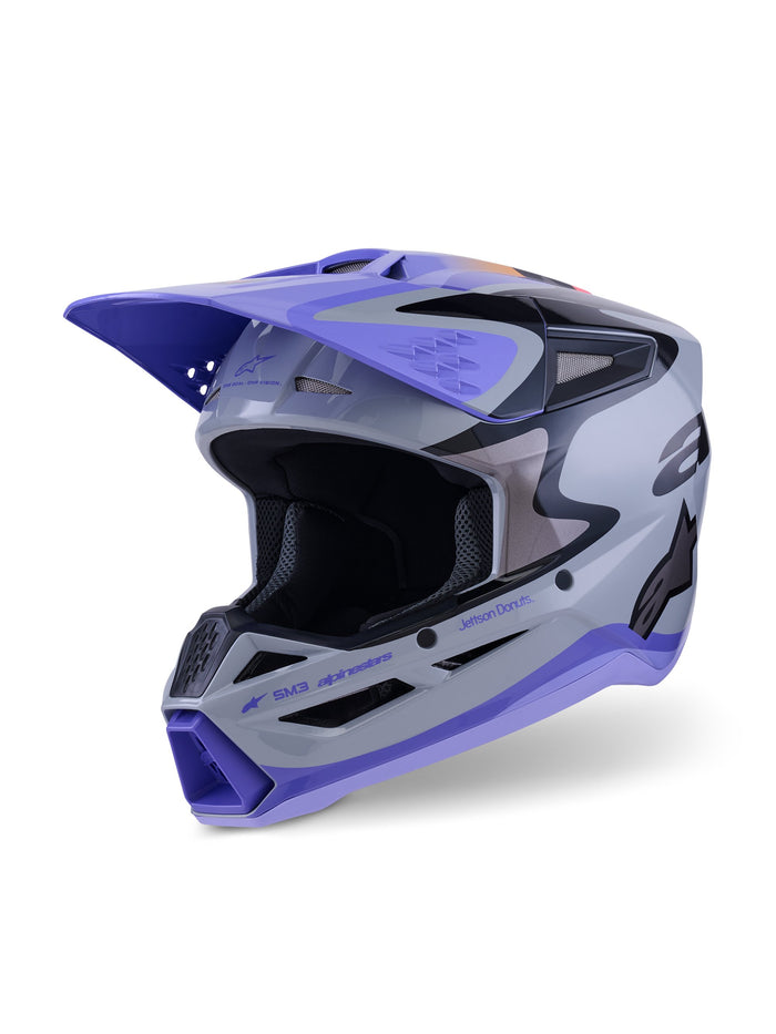 Alpinestars Helmet S-M3 Jettson Gray/Purple/Black