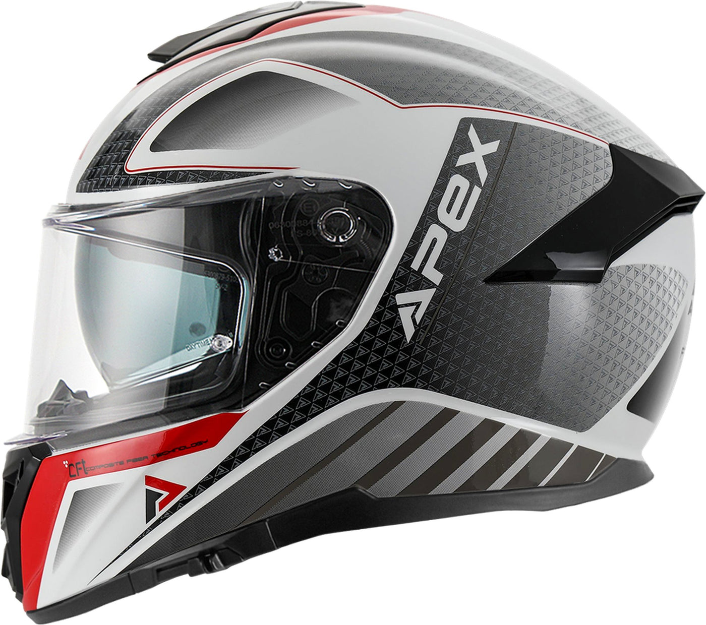 APEX Helmet FT300 New York white/grey/red