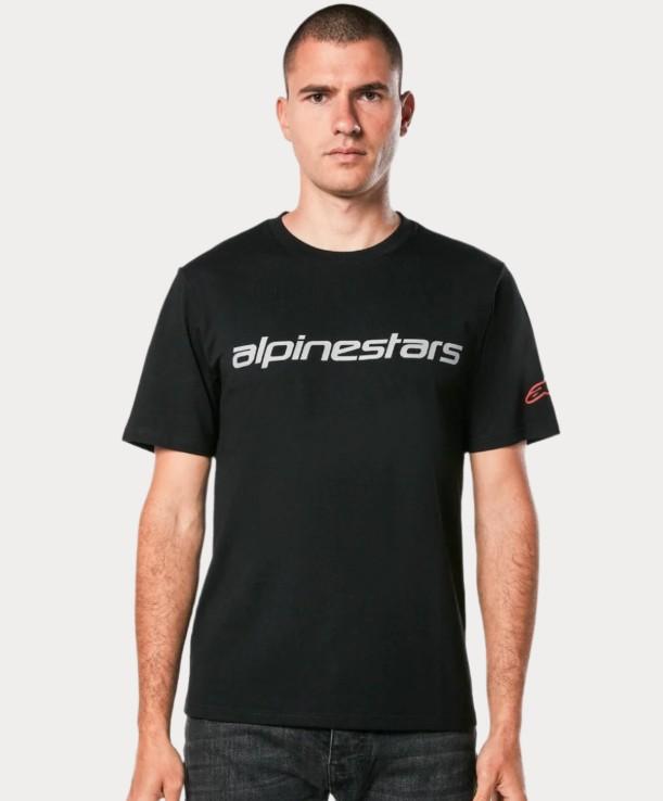 Alpinestars T-Shirt Linear Wordmark 2.0 CSF White/Red/Black