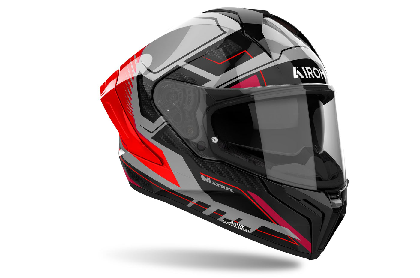 Airoh Helmet Matryx Rocket Red Fluo Gloss