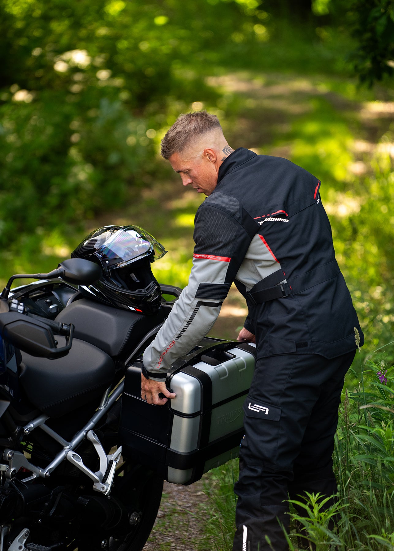 Lindstrands textile jacket Sylarna Black/light grey