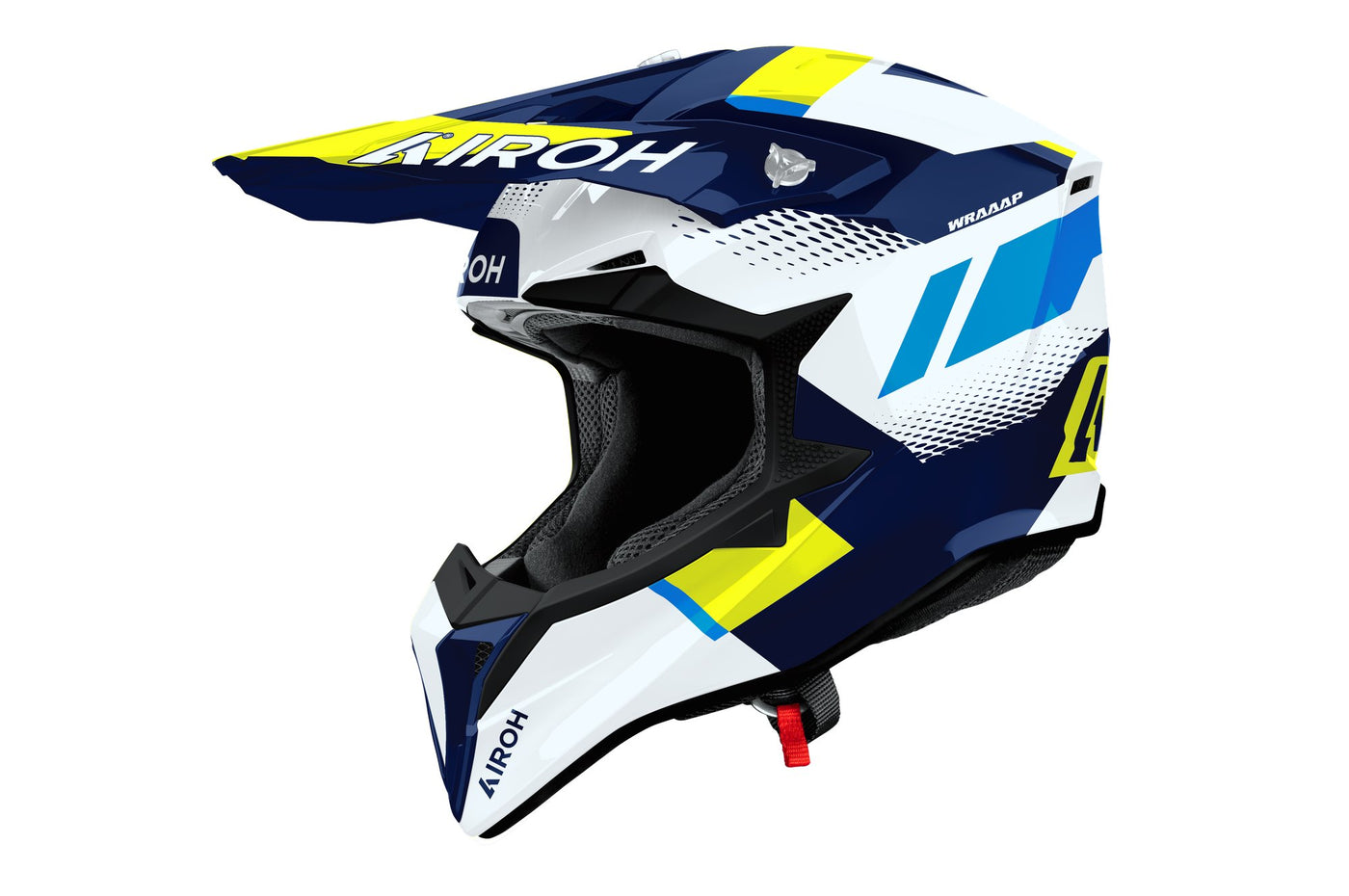 Airoh Helmet Wraaap Vision Yellow/Blue gloss