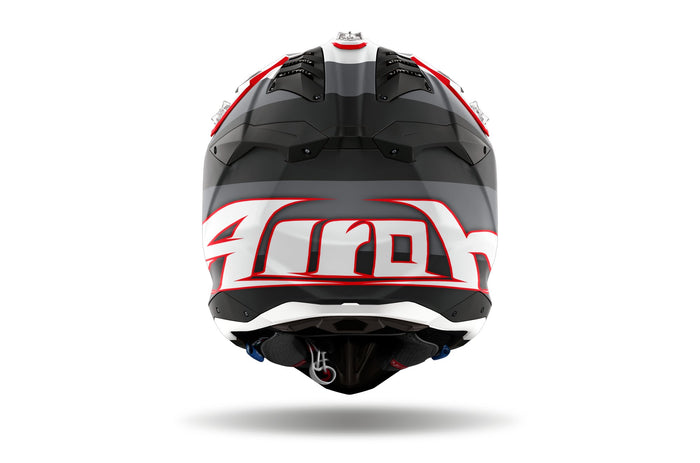 Airoh Helmet Aviator 3 Monarch Grey/Red Matt