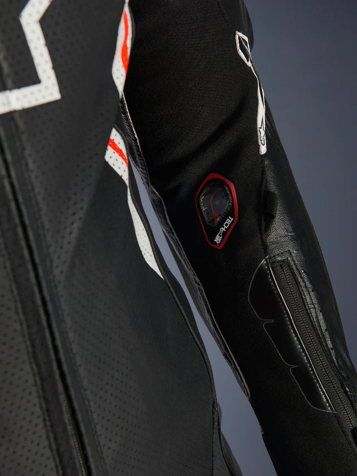 Alpinestars Leather suite 1-pcs GP Tech v5 Black/White/ Fluo Red