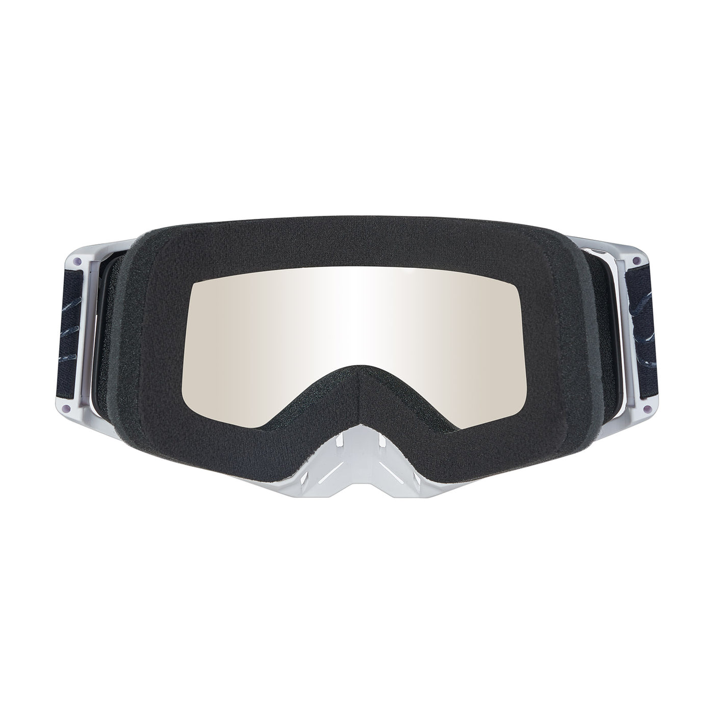 AMOQ Aster Snow Goggles Black-White Silver Mirror