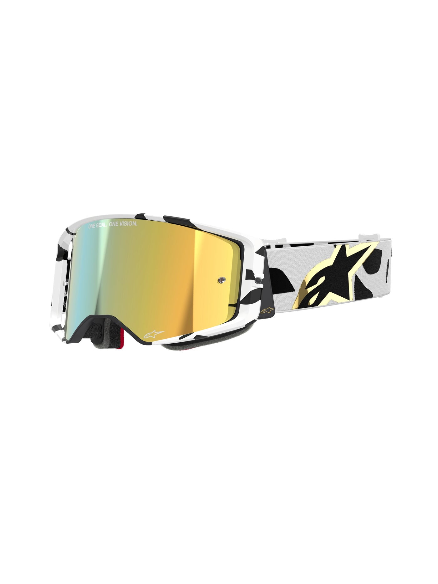 Alpinestars Goggle Supertech CORP WHITE GOLD Mirror GOLD