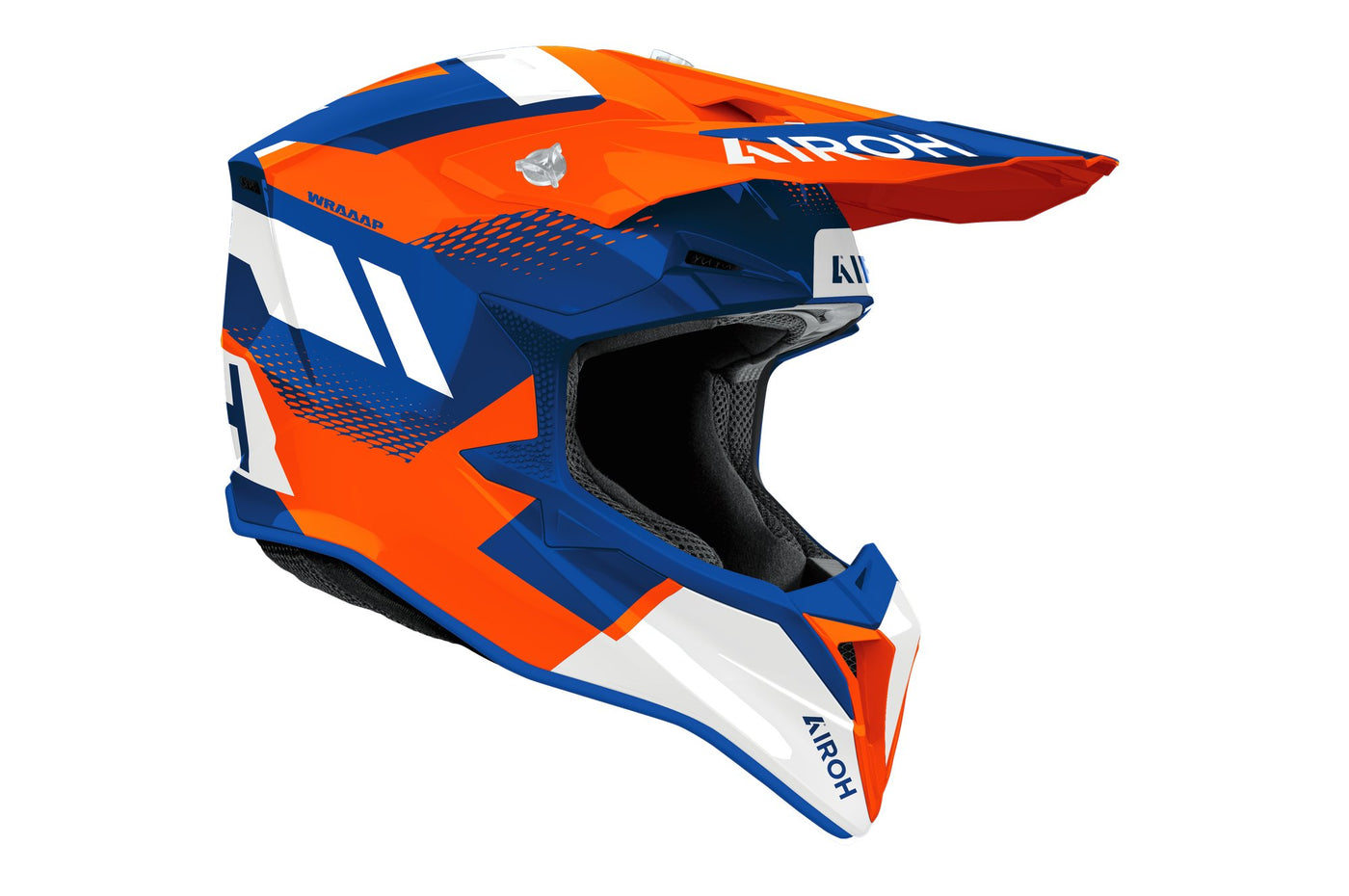 Airoh Helmet Wraaap Vision Orange/Blue gloss