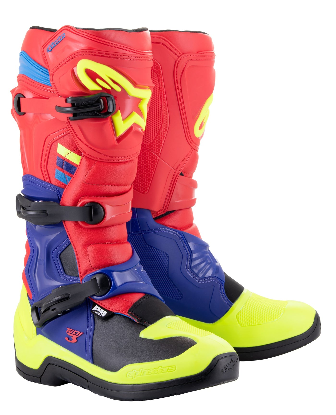 Alpinestars Boot Tech 3 Red/Blue/Yellow Fluo