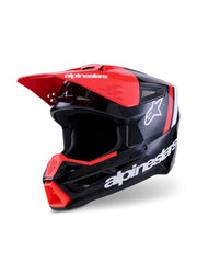 Alpinestars Helmet S-M3 Radium Black/Fluo Red/White