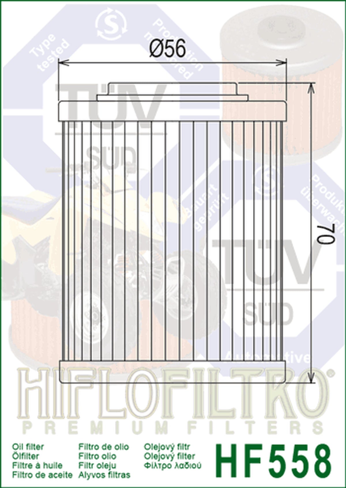 HiFlo oil filter HF558