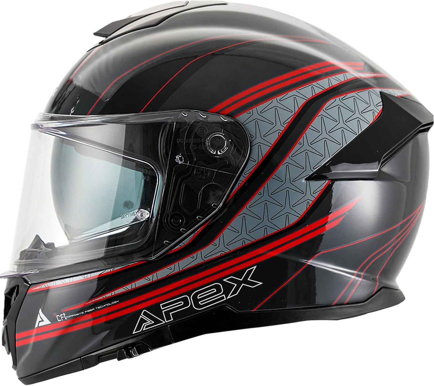 APEX Helmet FT300 Vienna grey/red/black